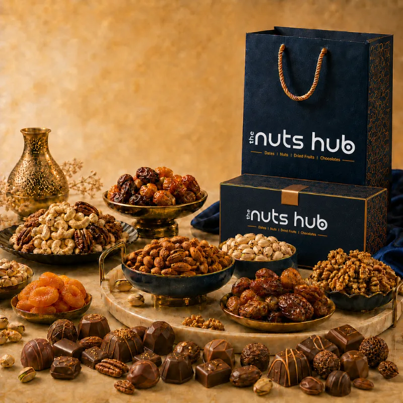 Premium nuts, dates and chocolates